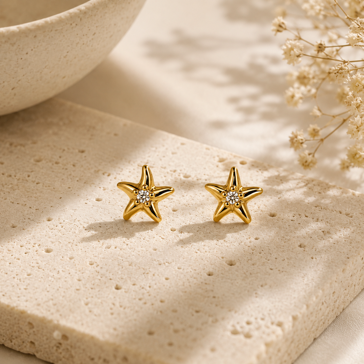 Demi Fine Celestial Star Stud Earrings