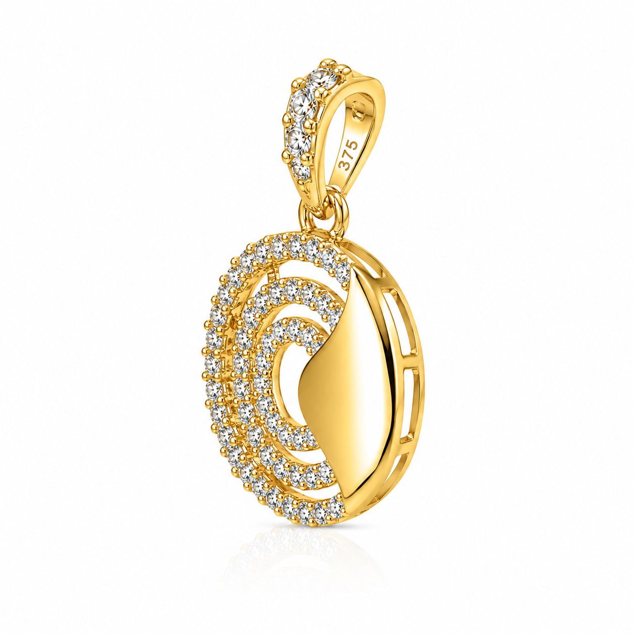 Celestial Spiral 9 Karat Gold Pendant