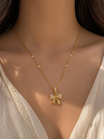 Crystal Bow Pendant