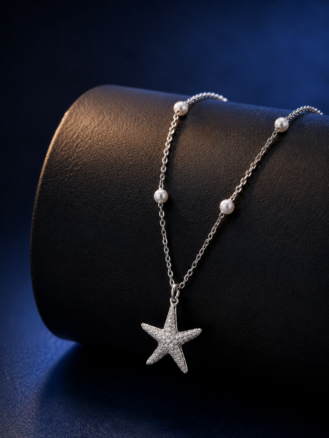 Star Pearl Charm Necklace