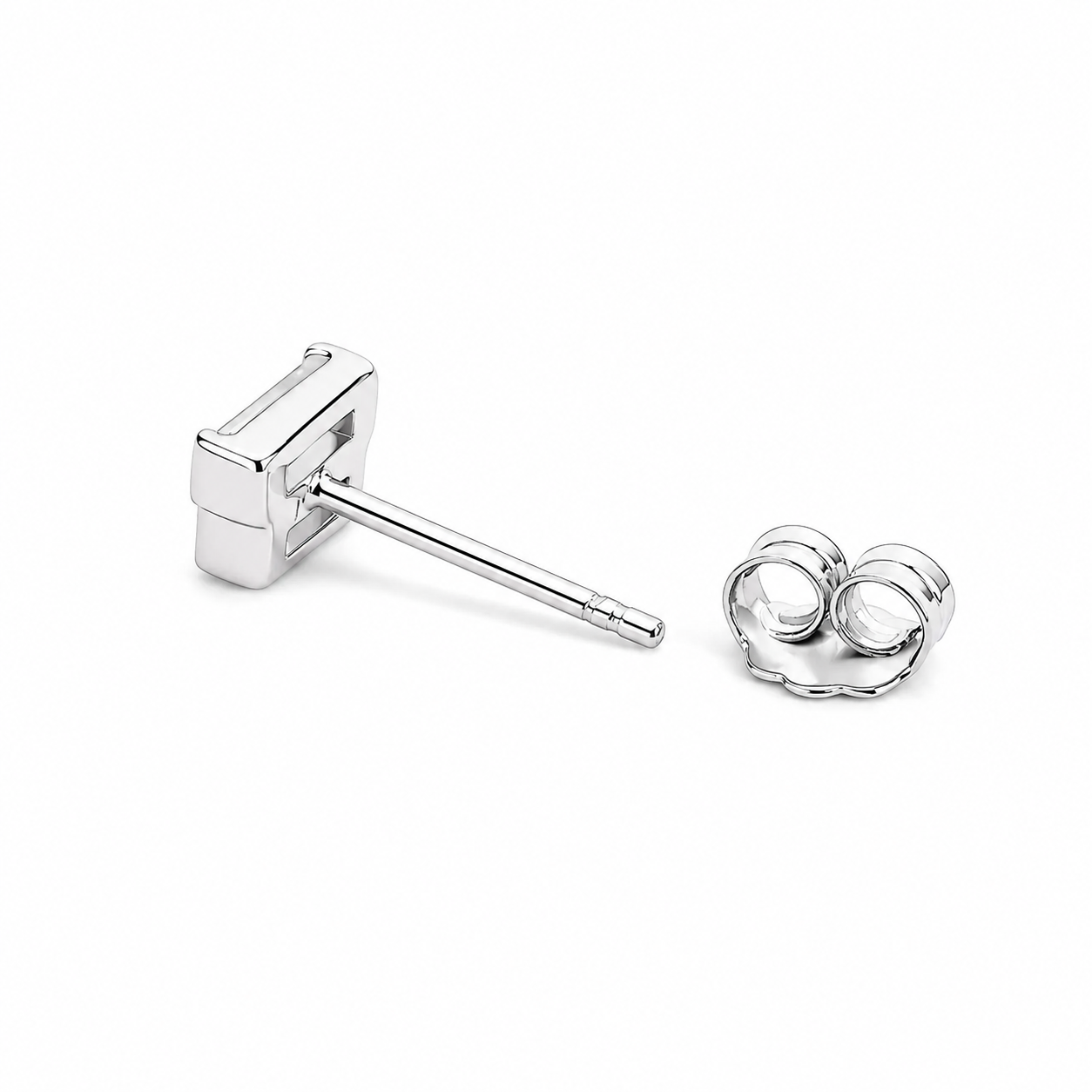 Silver Urban Bar Studs