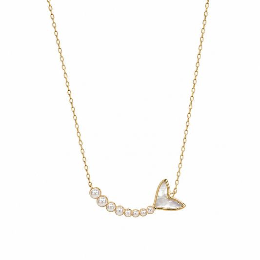 Demi Fine Pearl Trail Butterfly Necklace