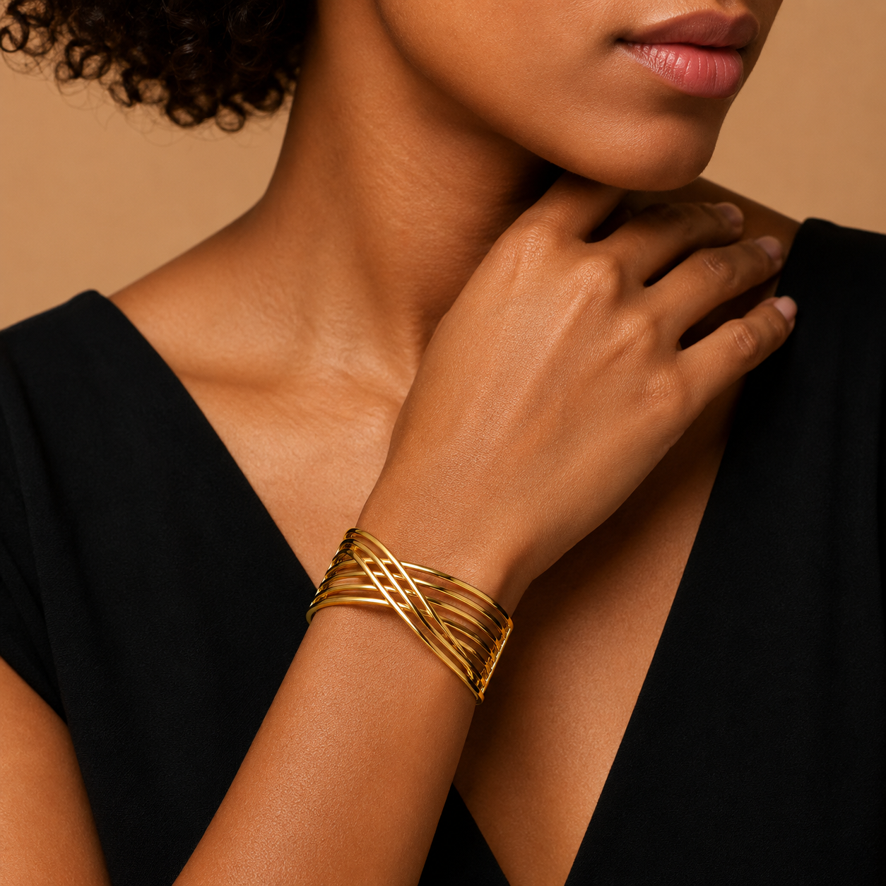 Demi Fine Twisted Openwork Cuff Bracelet