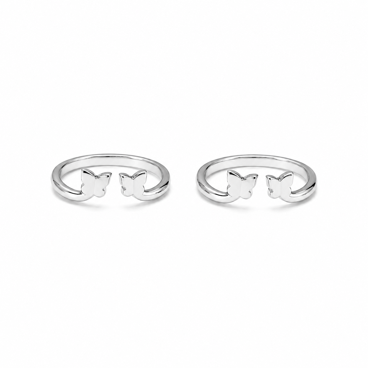 925 Silver Minimal Butterfly Toe Ring