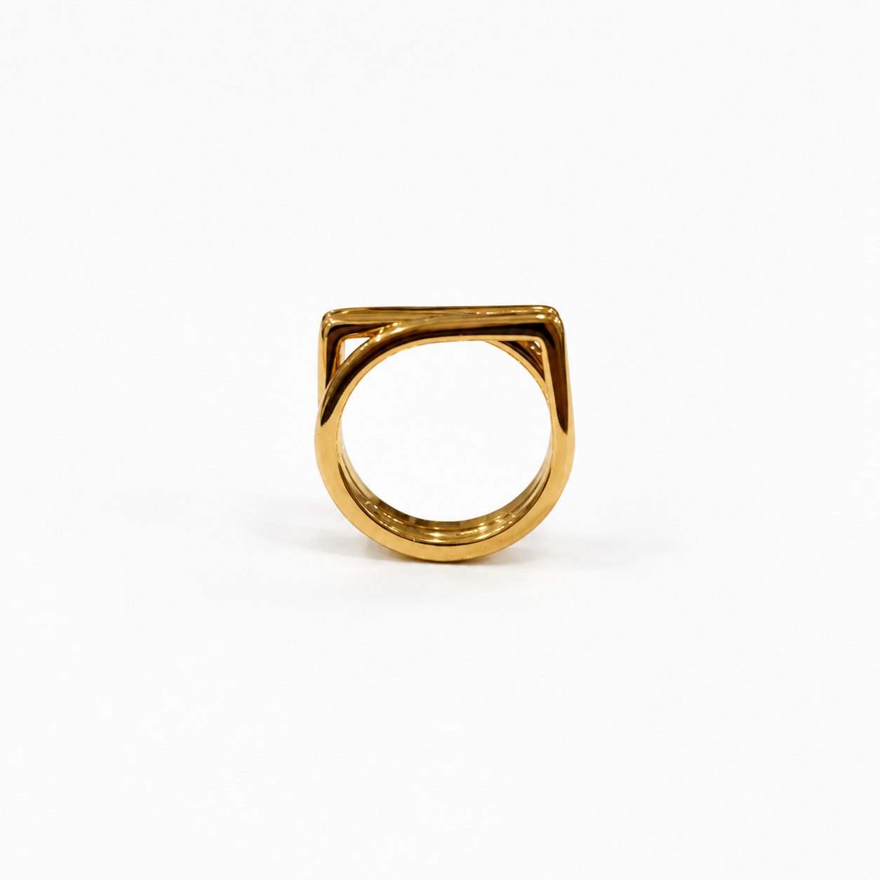 Demi Fine Geometric Gold Statement Ring