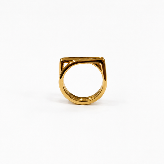 Demi Fine Geometric Gold Statement Ring