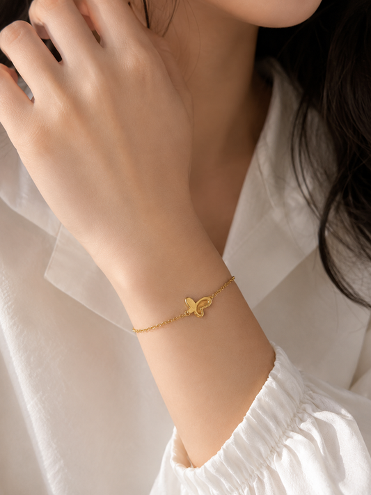 9K Gold Butterfly Bracelet