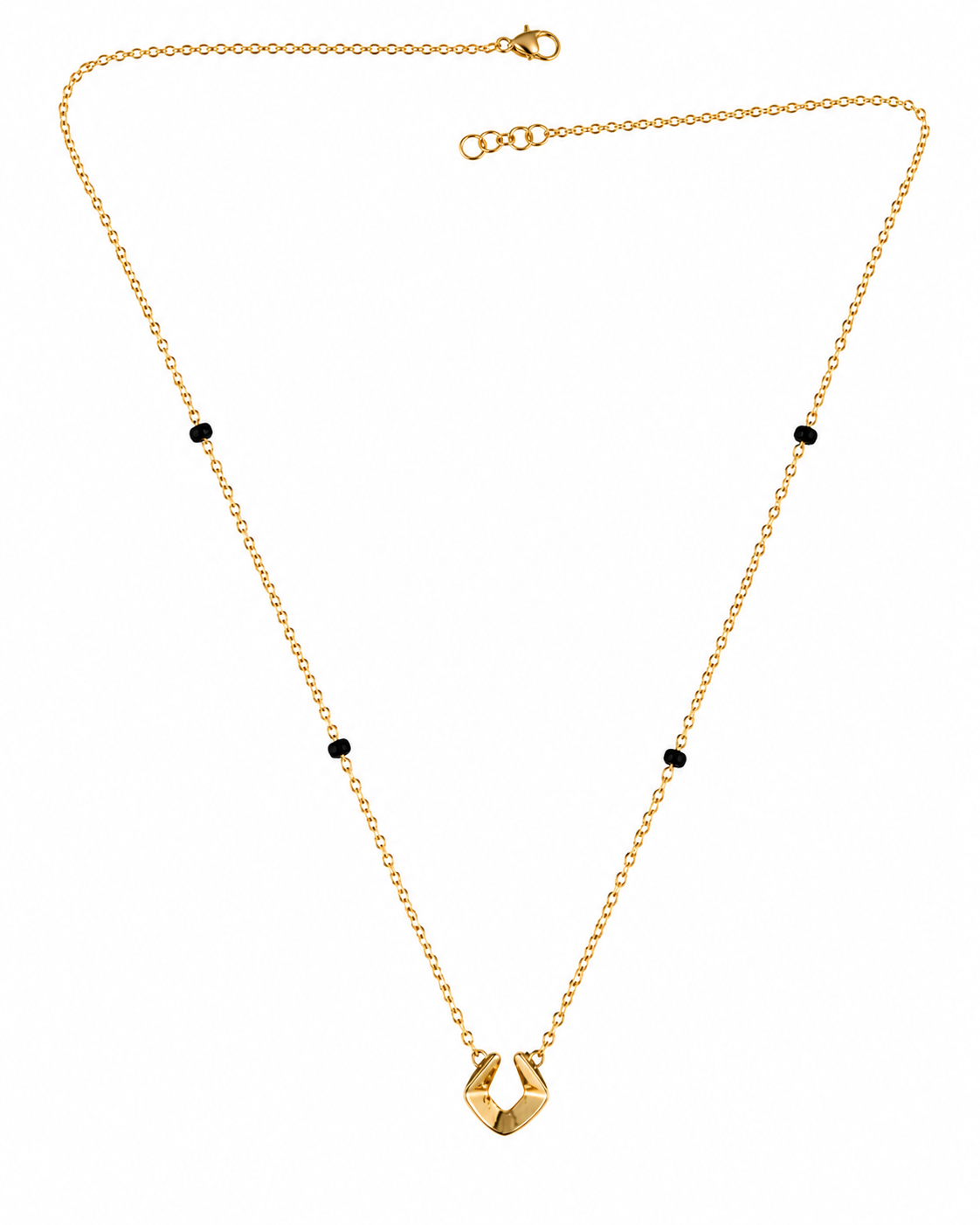 Modern Hexa 9 Karat Gold Mangalsutra