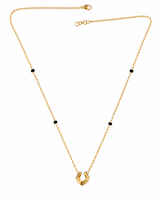 Modern Hexa 9 Karat Gold Mangalsutra