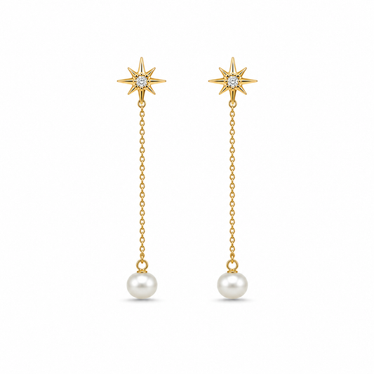 Demi Fine Celestial Pearl Drop Earrings