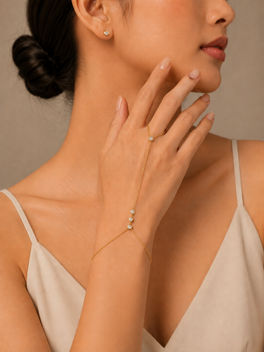 Demi Fine Celeste Crystal Hand Chain Bracelet