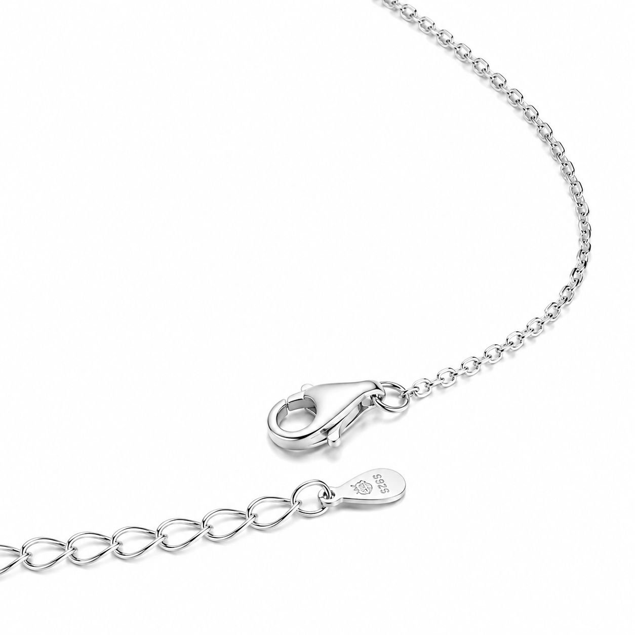 Silver Graceful Leaf Spark Necklace