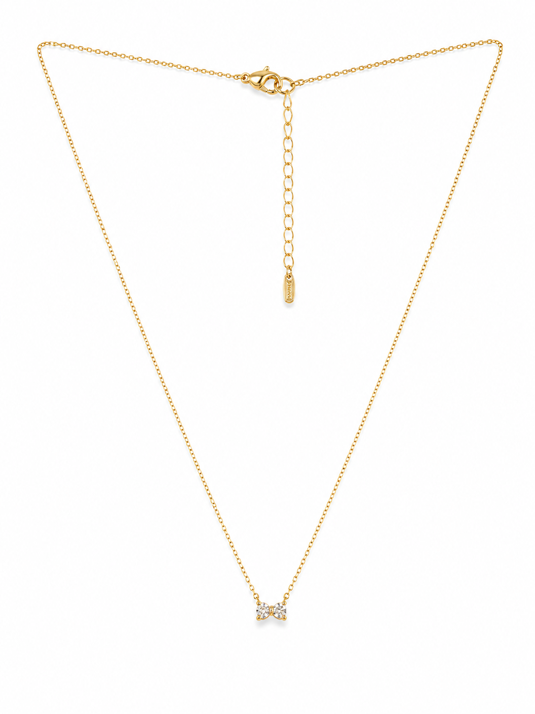 Petite Bow Crystal Necklace