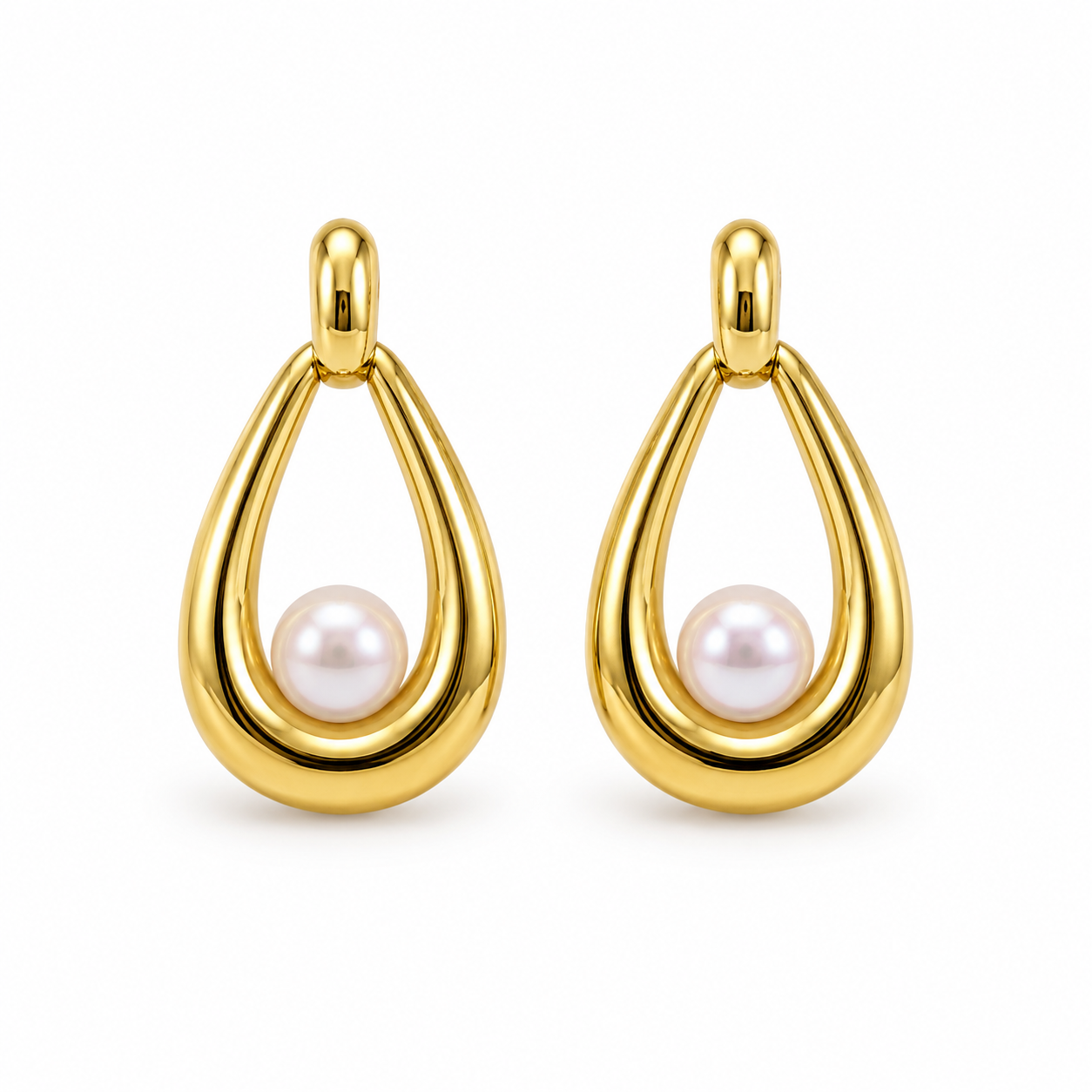 Demi Fine Pearl Teardrop Statement Earrings