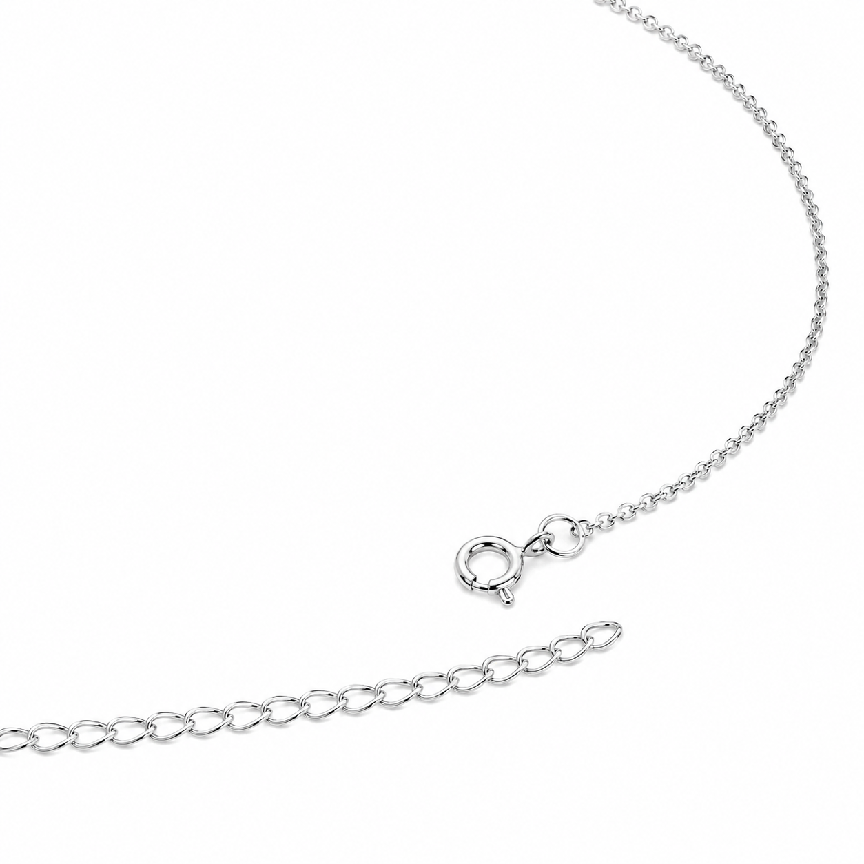 Silver Grace Bloom Circle Pendant Necklace