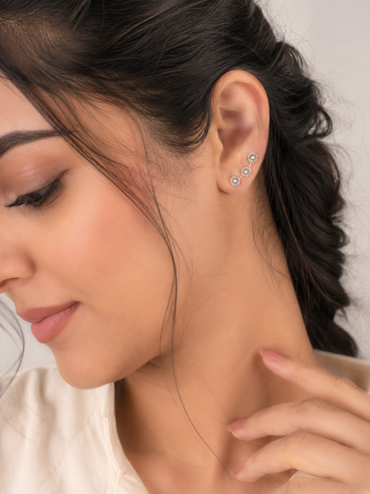 925 Silver Daisy Trail Earrings