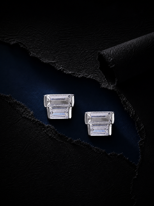 925 Silver Urban Bar Studs