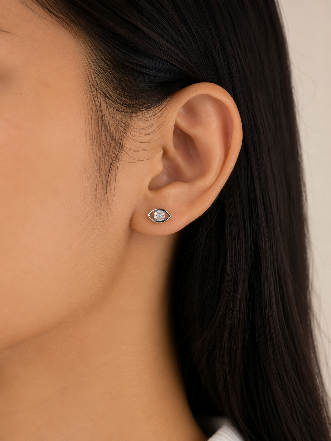 925 Silver Aura Shine Eye Earrings