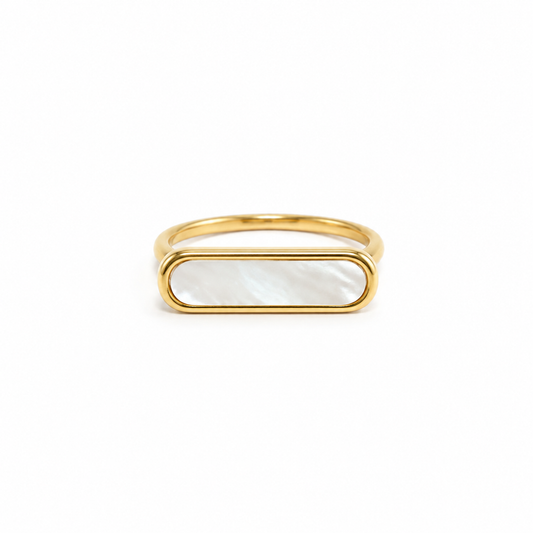 Demi Fine Mother-of-Pearl Signet Ring