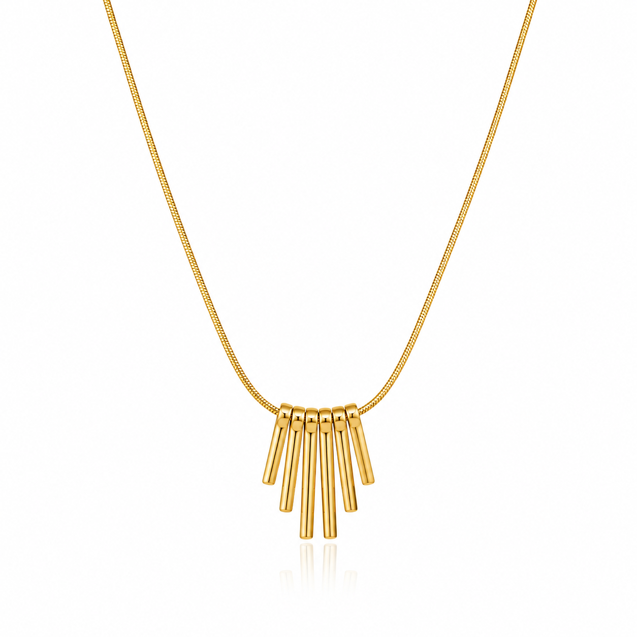 Radiant Cascade Bar Pendant Necklace