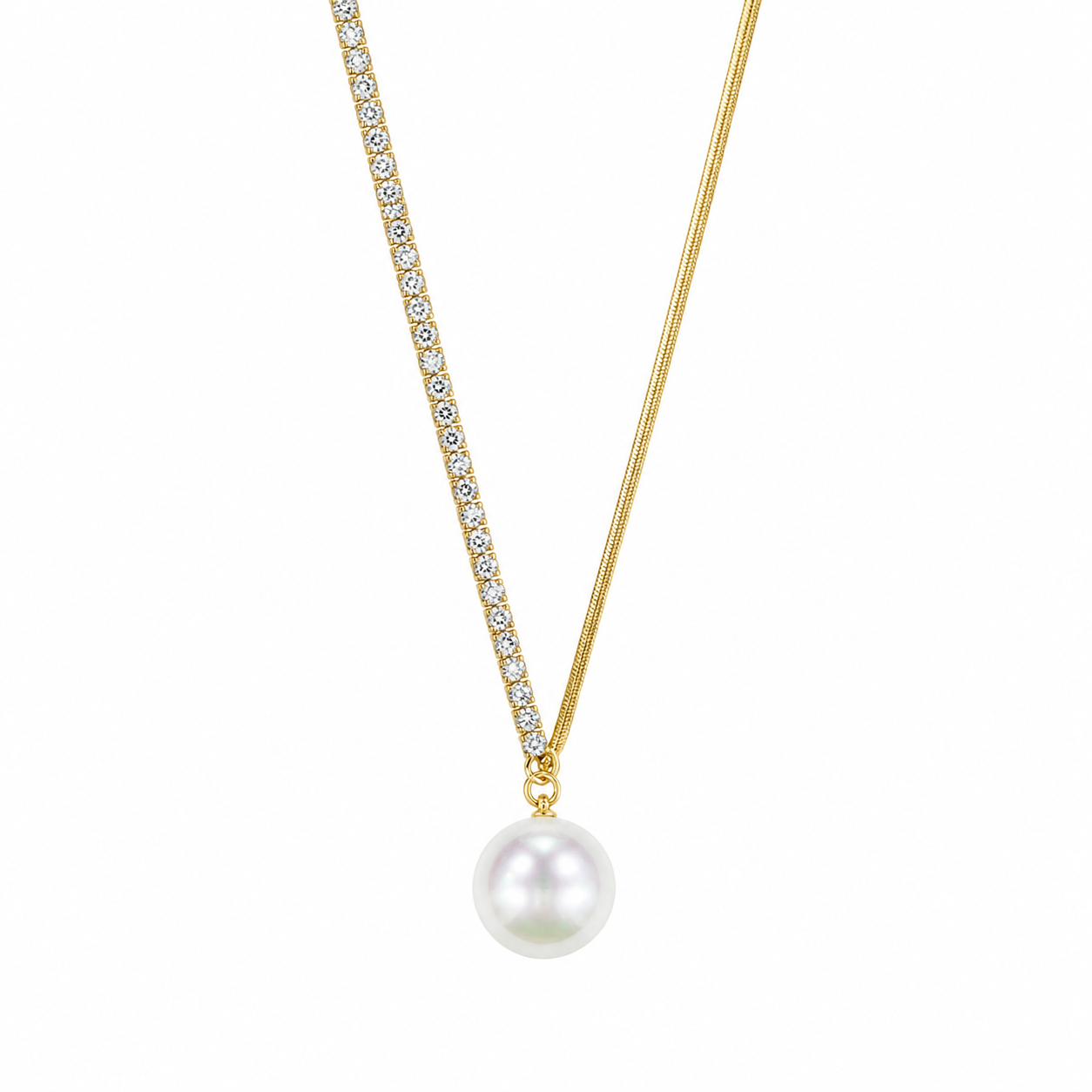 Demi Fine Pearl Drop Layered Necklace