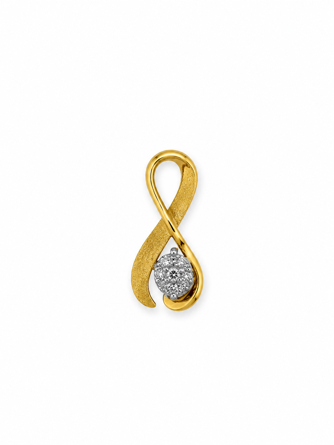 9K Gold Infinity Diamond Pendant