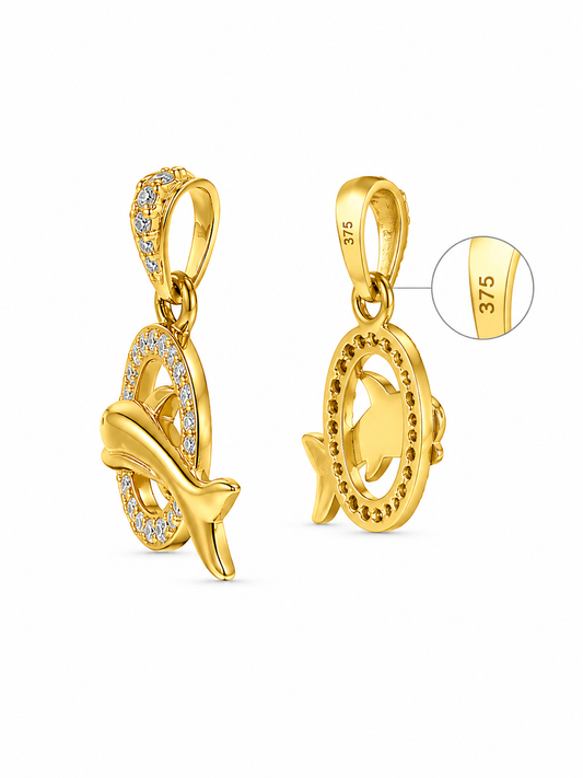 Ocean Grace 9K Gold Pendant