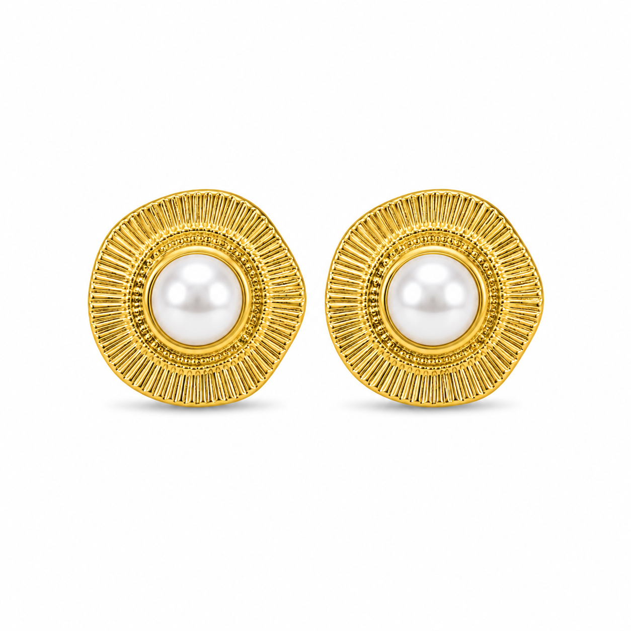 Demi Fine Pearl Halo Stud Earrings