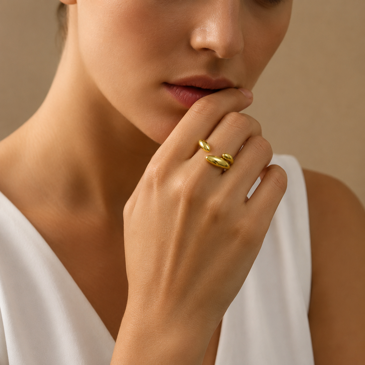 Demi Fine Sculptural Open Ring