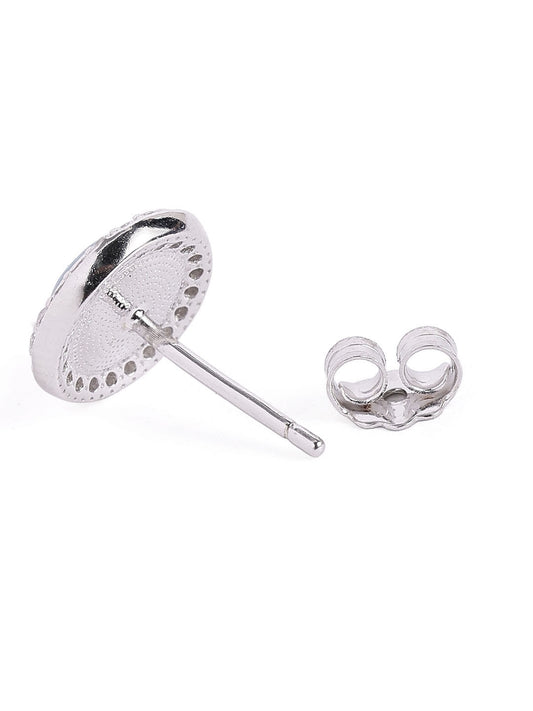 Mangal sutra and earrings set with evil eye-shaped charms on a white background