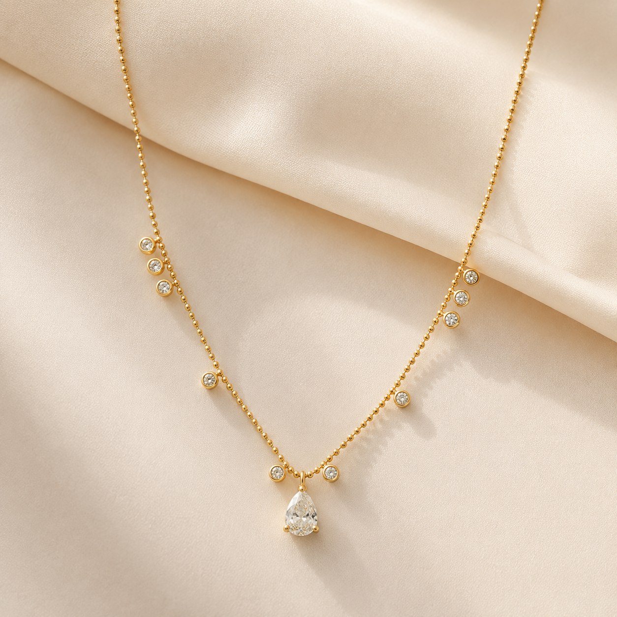 Demi Fine Pear Drop Crystal Necklace