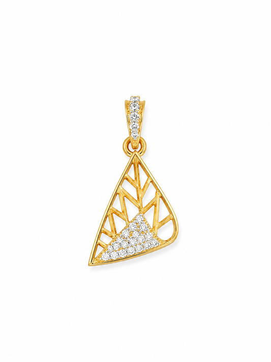 9K Gold Geometric Diamond Pendant