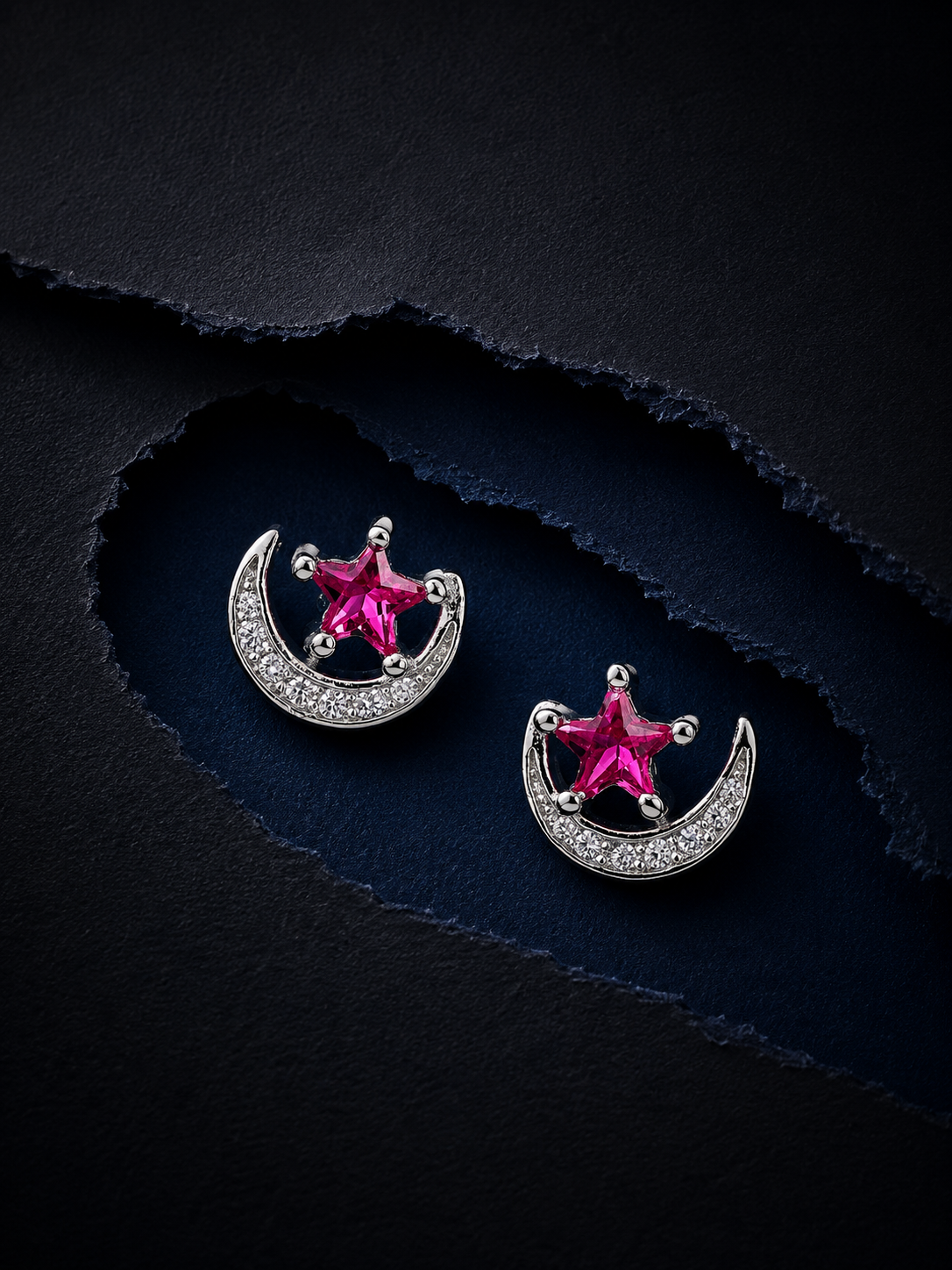 Ruby Star Moon Spark Stud