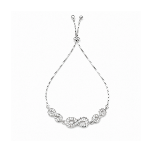 Silver Infinity Adjustable Bracelet