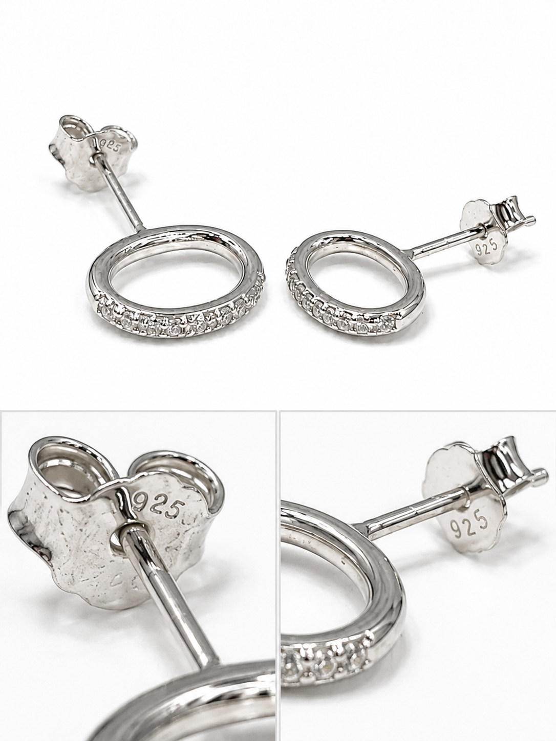 925 Silver Oval Studs