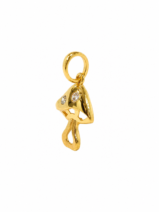 9K Gold Mushroom Pendant