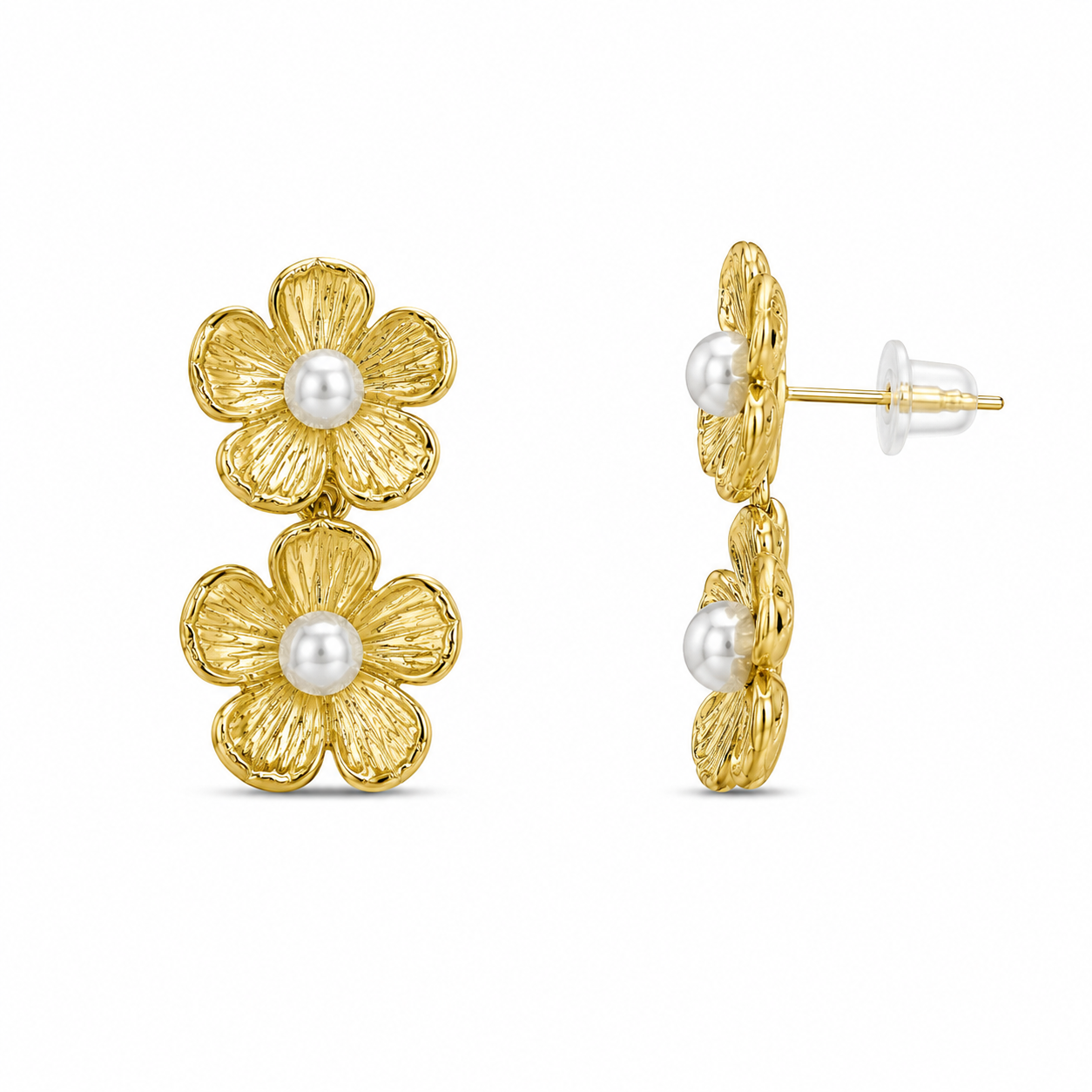 Demi Fine Bloom Pearl Floral Drop Earrings