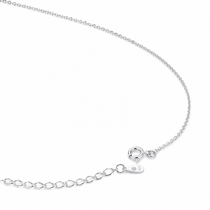 Minimal Flower Silver Pendant