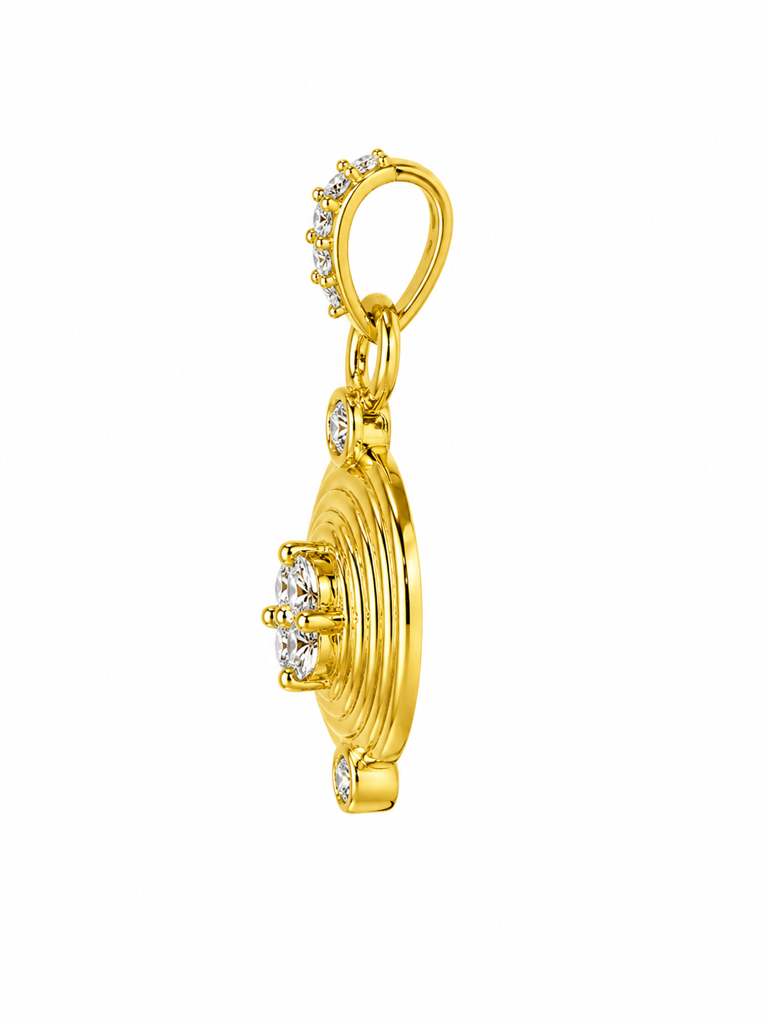 9K Gold Celestial Orbit Crystal Pendant