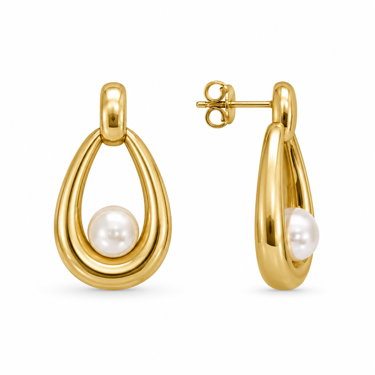 Demi Fine Pearl Teardrop Statement Earrings