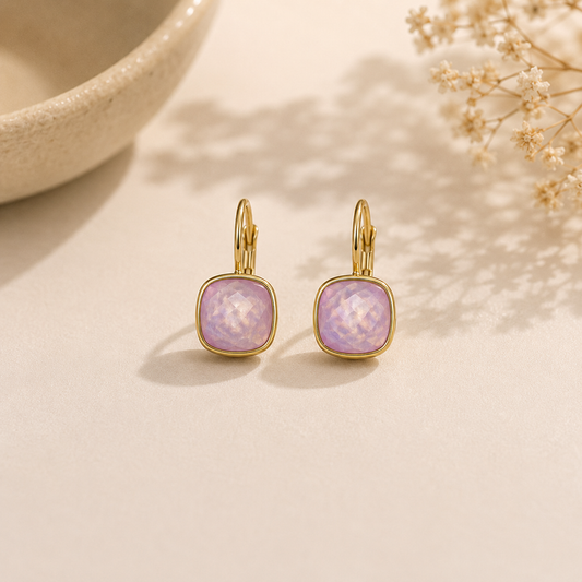 Demi Fine Blush Quartz Drop Earrings