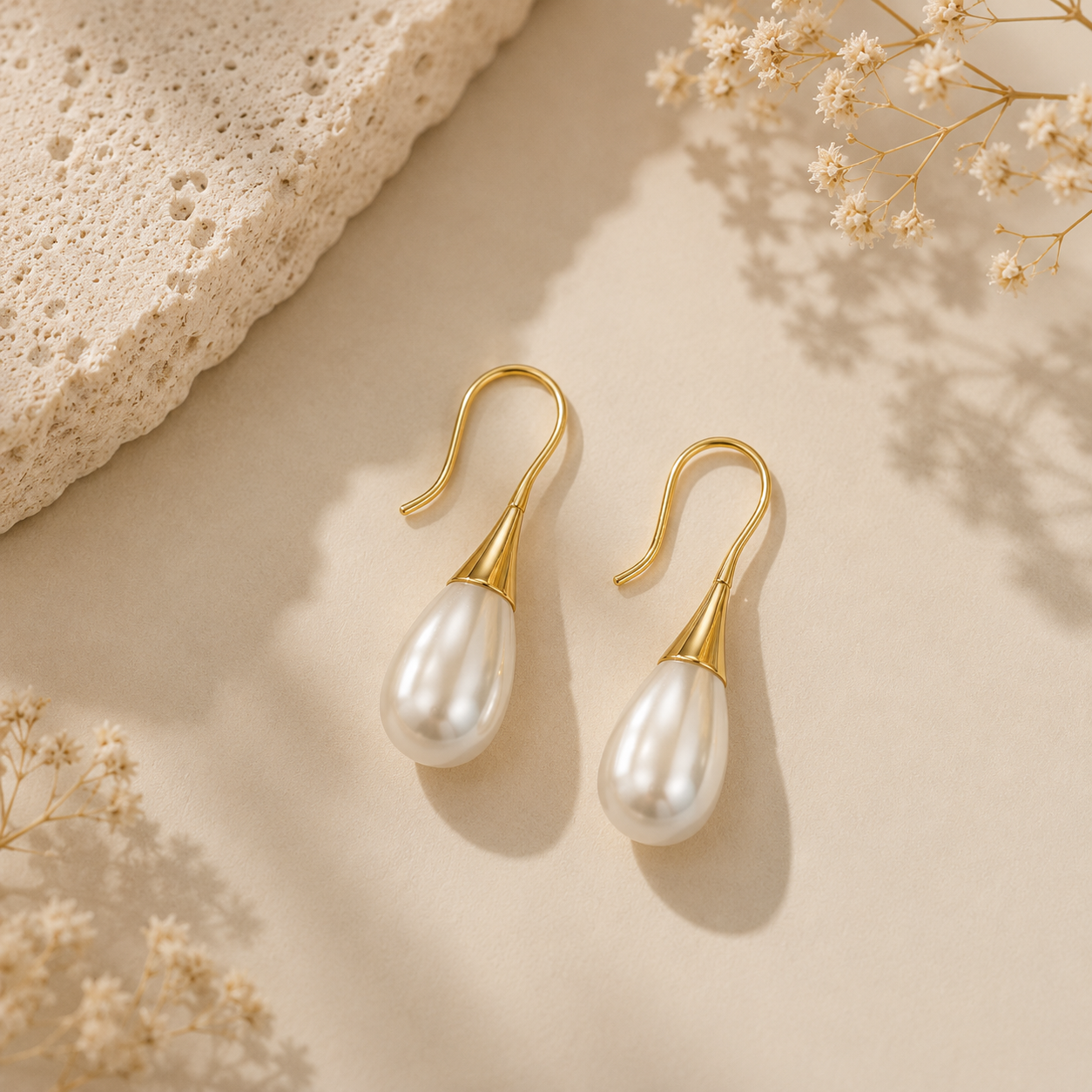 Demi Fine Teardrop Pearl Earrings