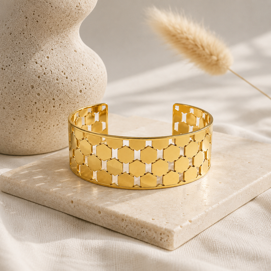 Demi Fine Honeycomb Cuff Bracelet