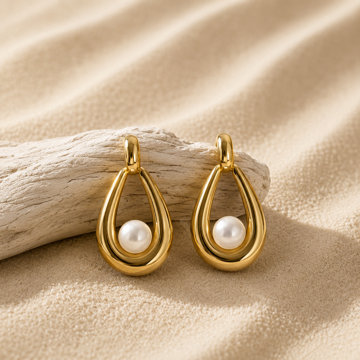 Demi Fine Pearl Teardrop Statement Earrings
