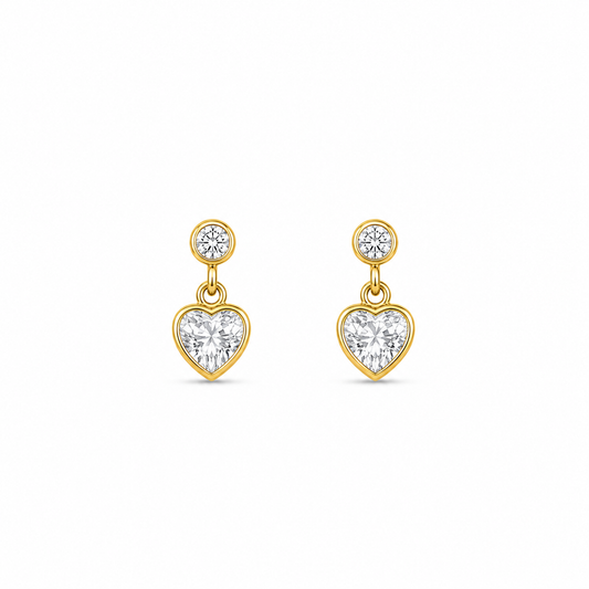 Demi Fine Crystal Heart Drop Earrings