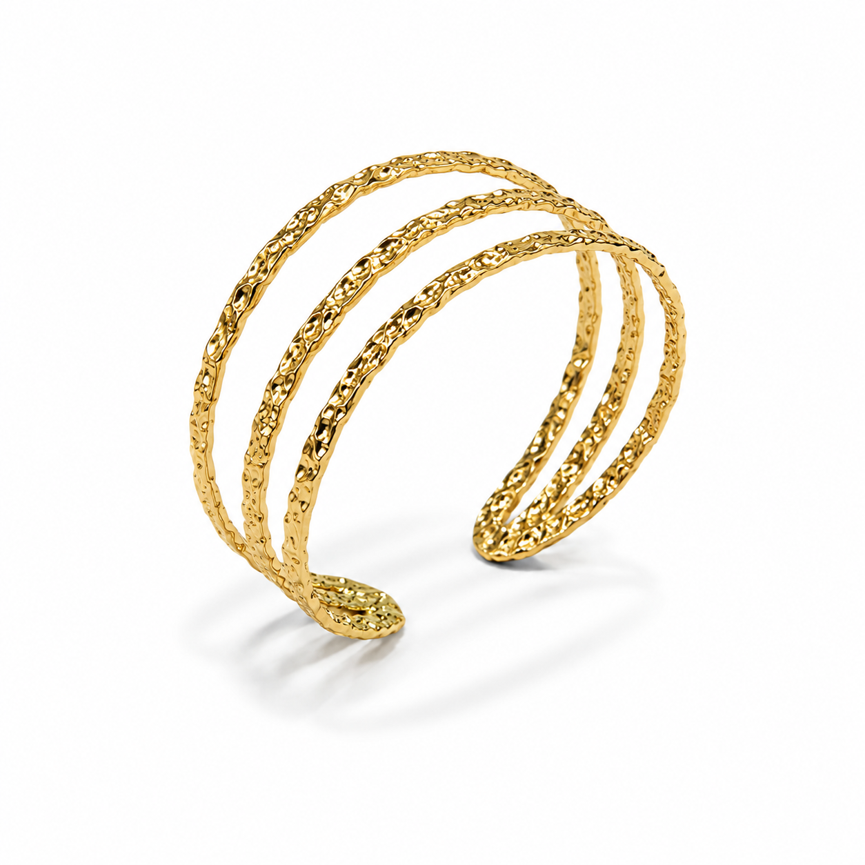 Demi Fine Textured Triple Band Cuff Bracelet