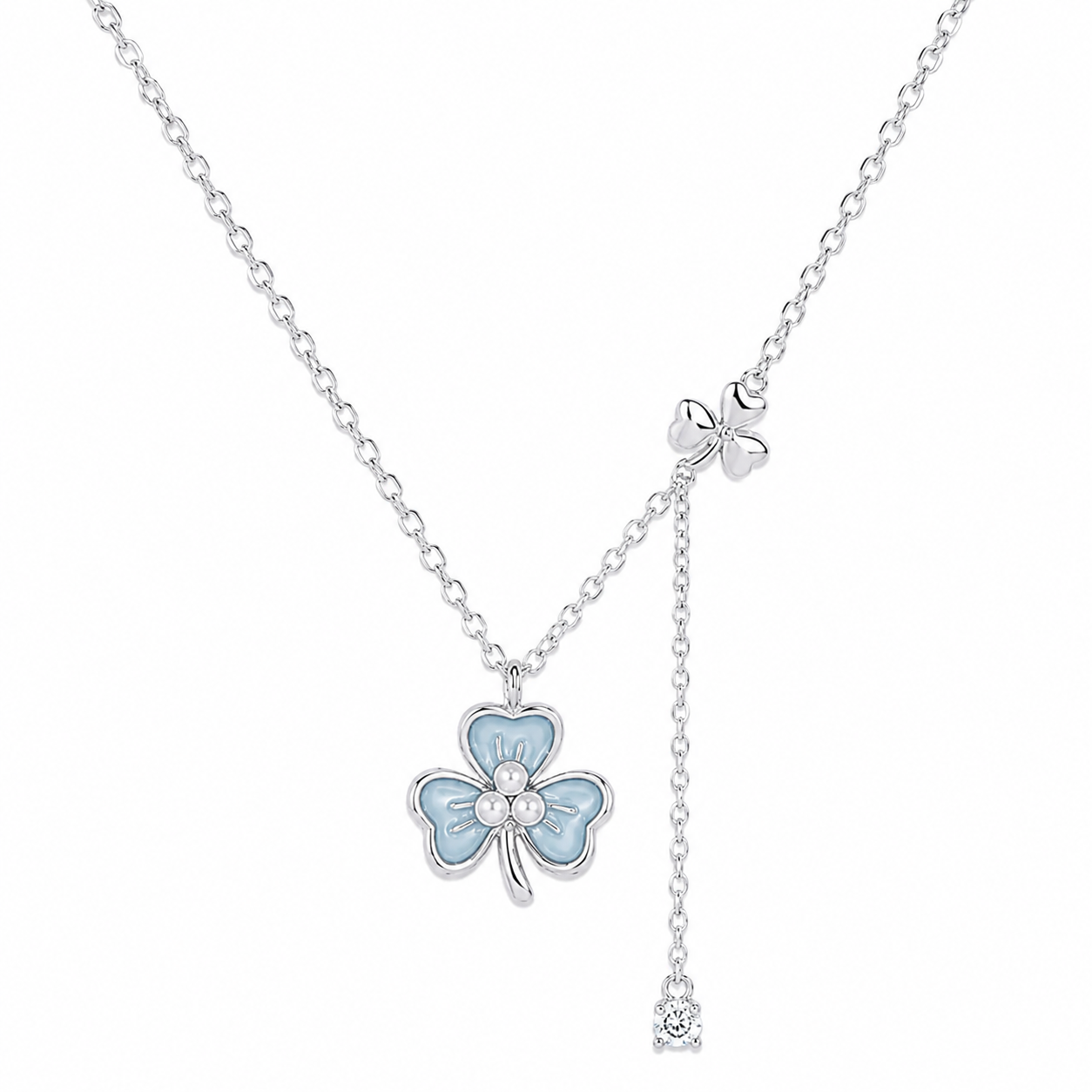 Silver Classic Flower Pendant Necklace