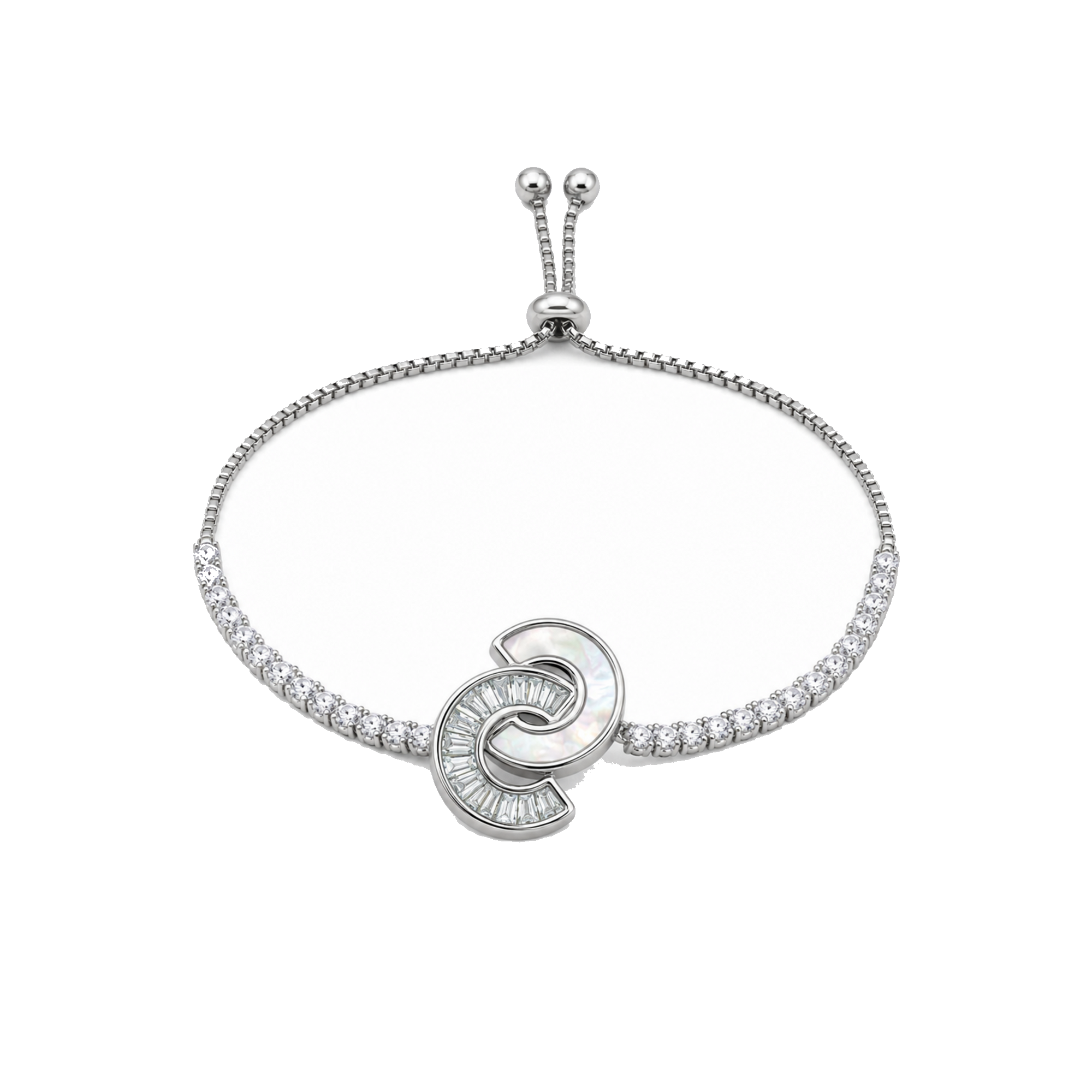Silver Luxe Pearl Halo Bracelet