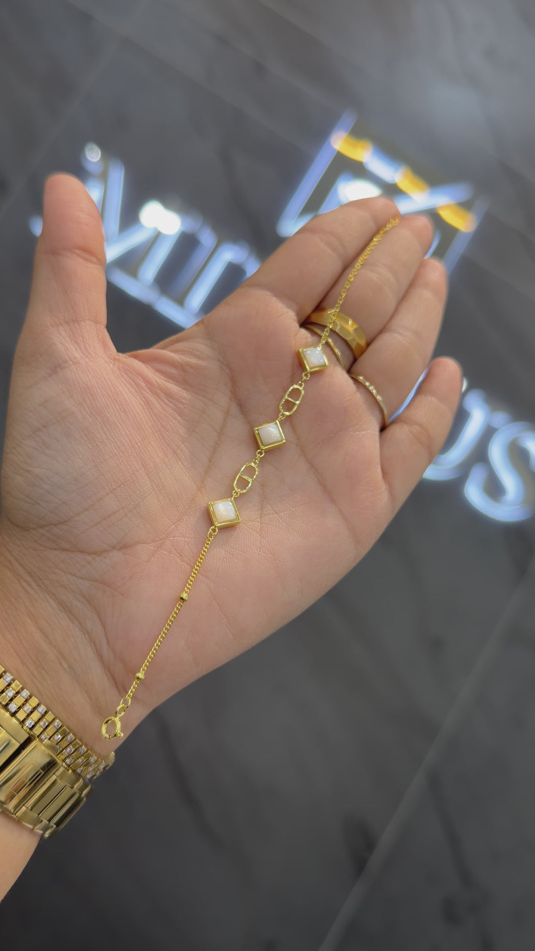 925 sterling silver gold finish bracelet 