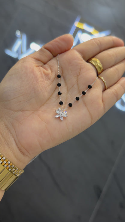 925 sterling silver mangalsutra with black beaded chain